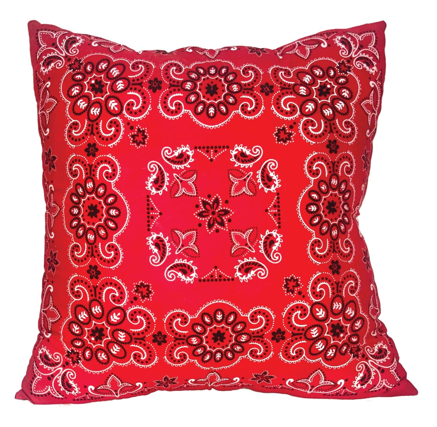B27PIL-100000-Texas Paisley Red Pillow