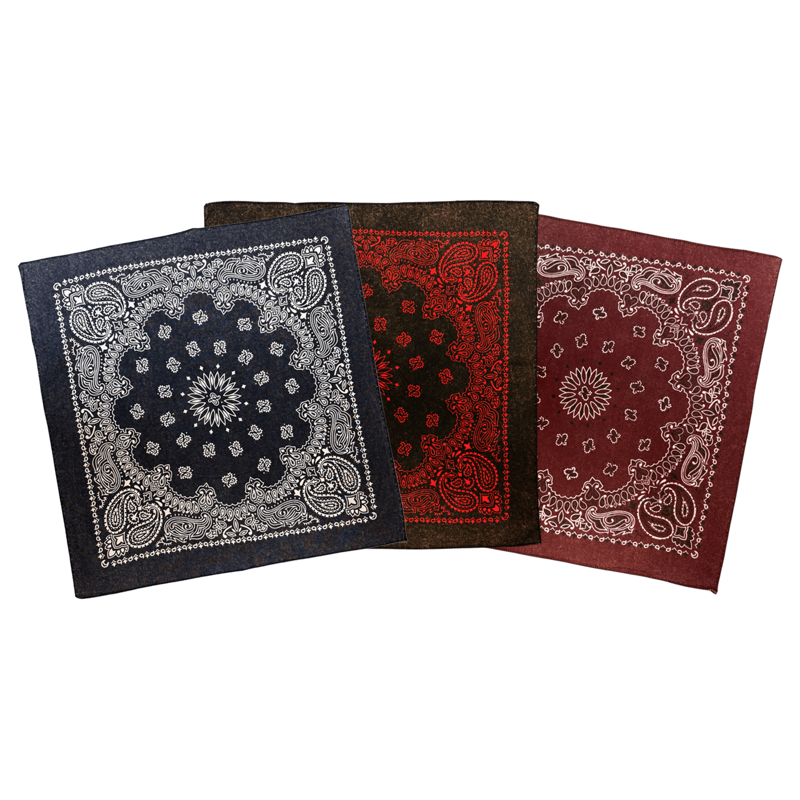 stonewashed paisley bandannas