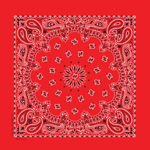 red paisley bandanna bandana traditional usa